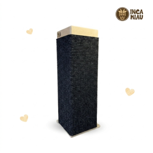 Rascador esquinero de MDF con Base Interna | Tapiz Negro