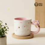 TAZA FLOWERS ROSADO